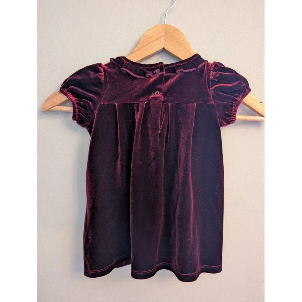 Baby Gap Red Velvet Holiday Dress Size 12m